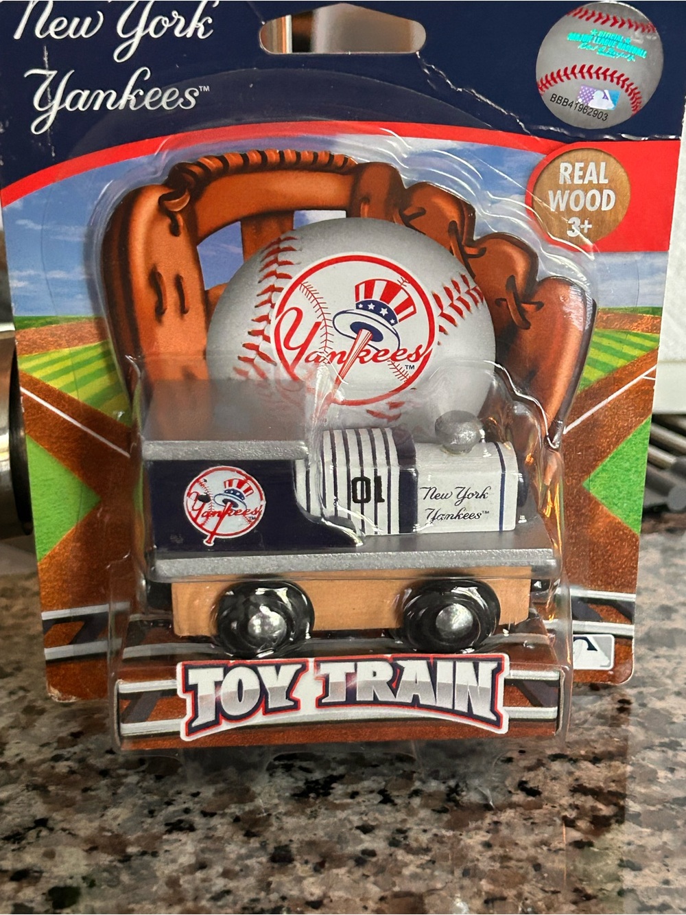 Yankees Collectible Blue & White Kids Toy Train - Official Logo